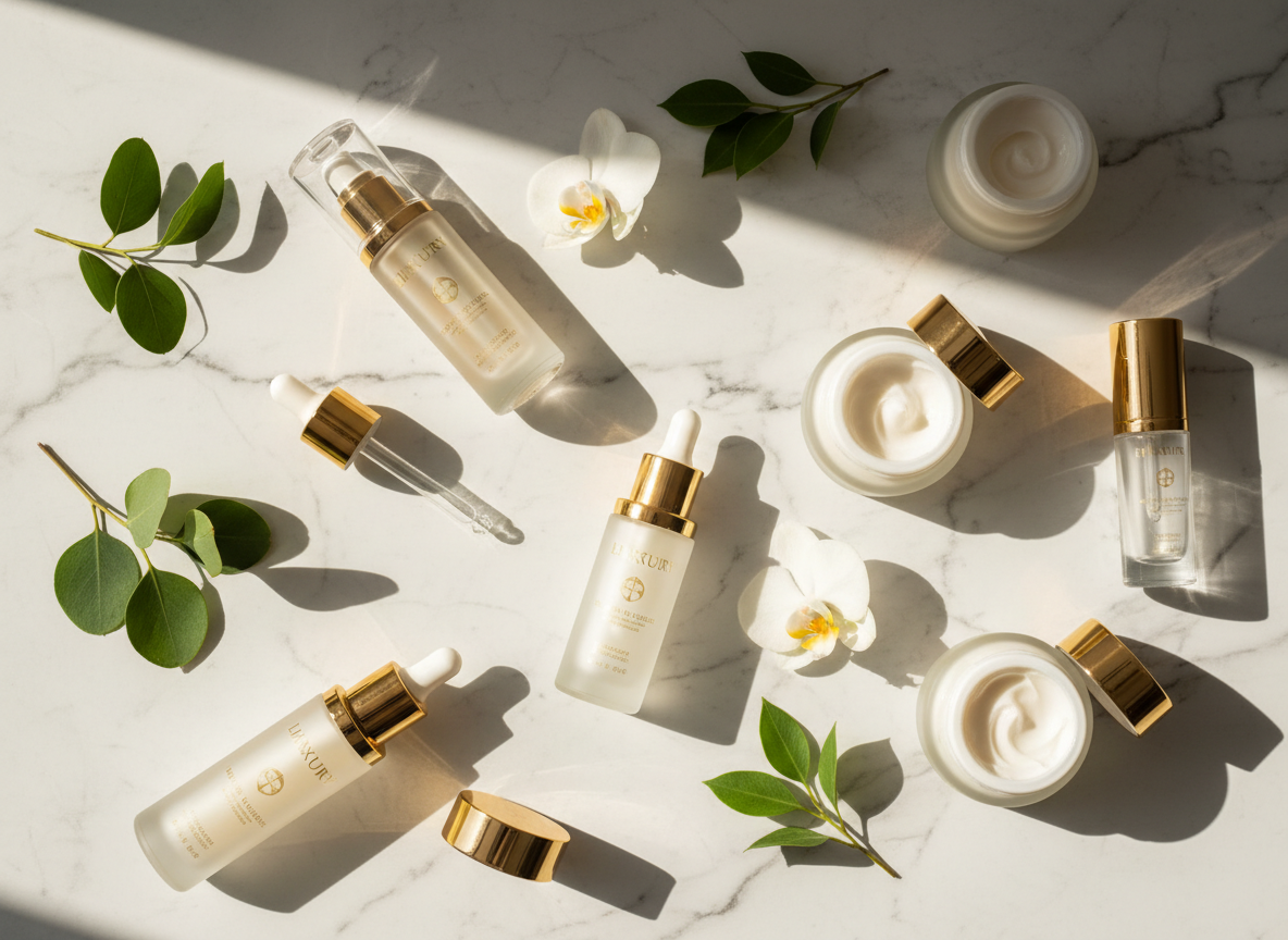 Linha de cosméticos naturais Tânia Fernandes em apresentação premium