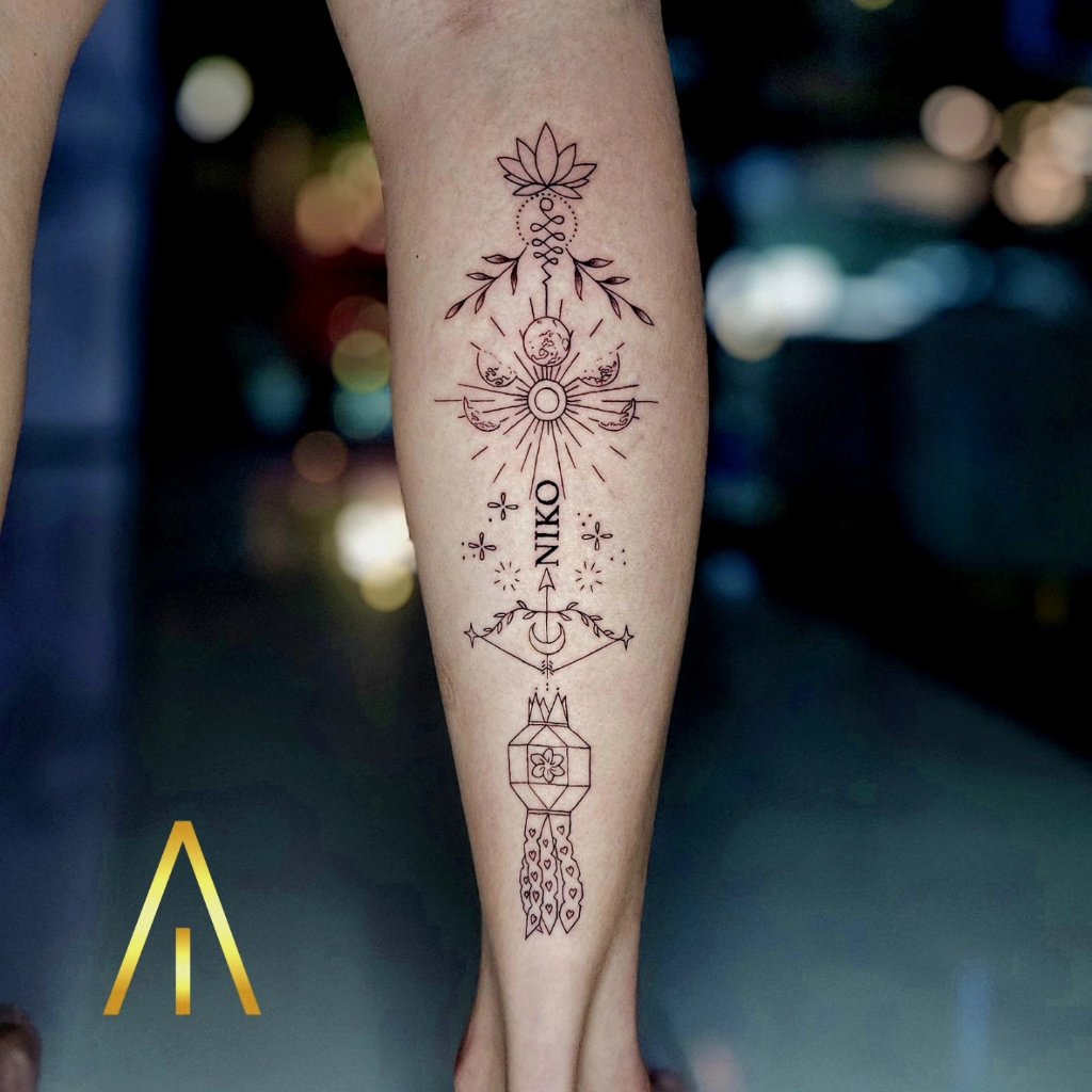 Fine line tattoo Chiang Mai Artisan Ink