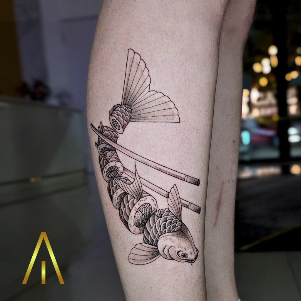 Black and grey tattoo Chiang Mai Artisan Ink