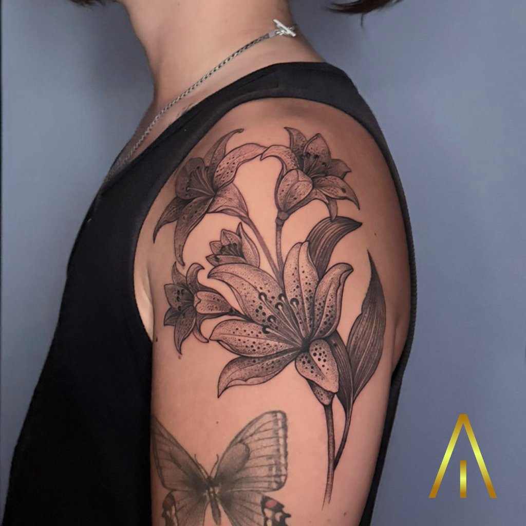 Black and grey tattoo Chiang Mai Artisan Ink