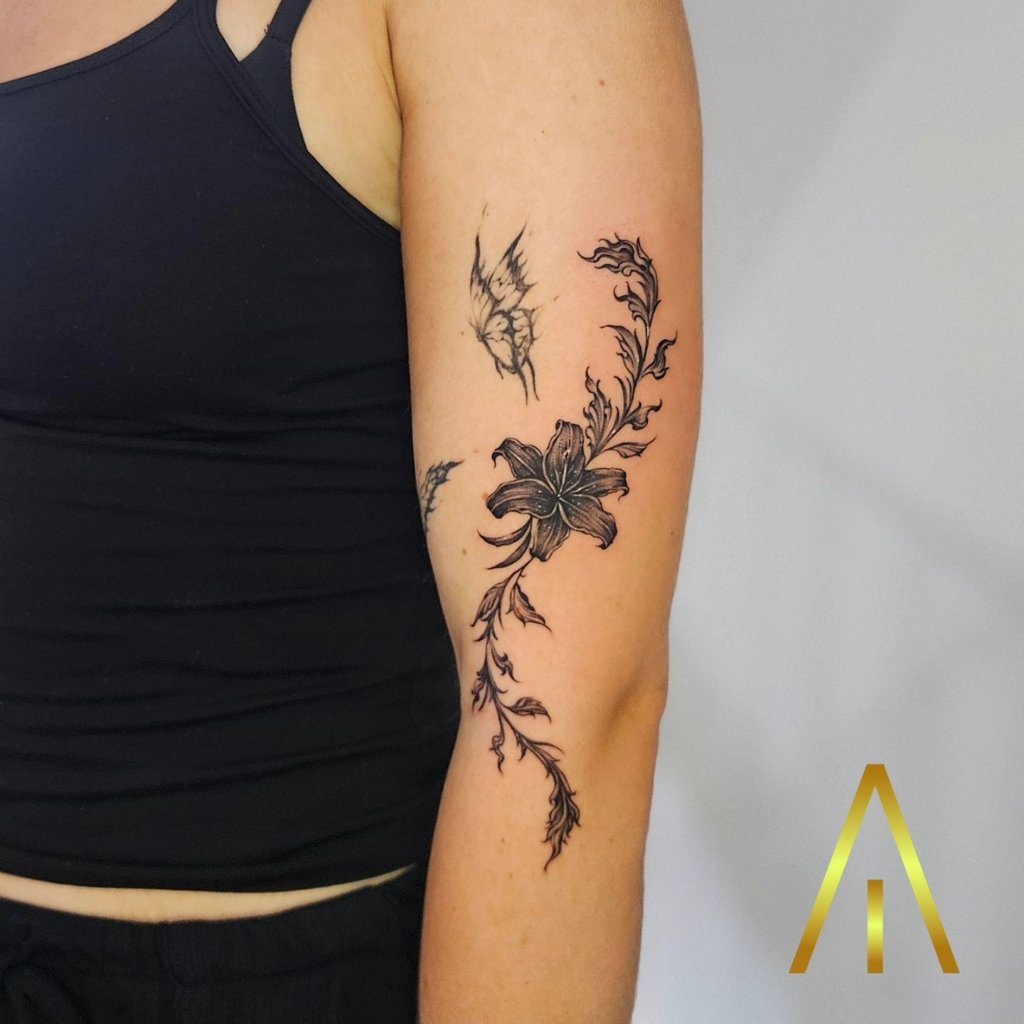 Black and grey tattoo Chiang Mai Artisan Ink