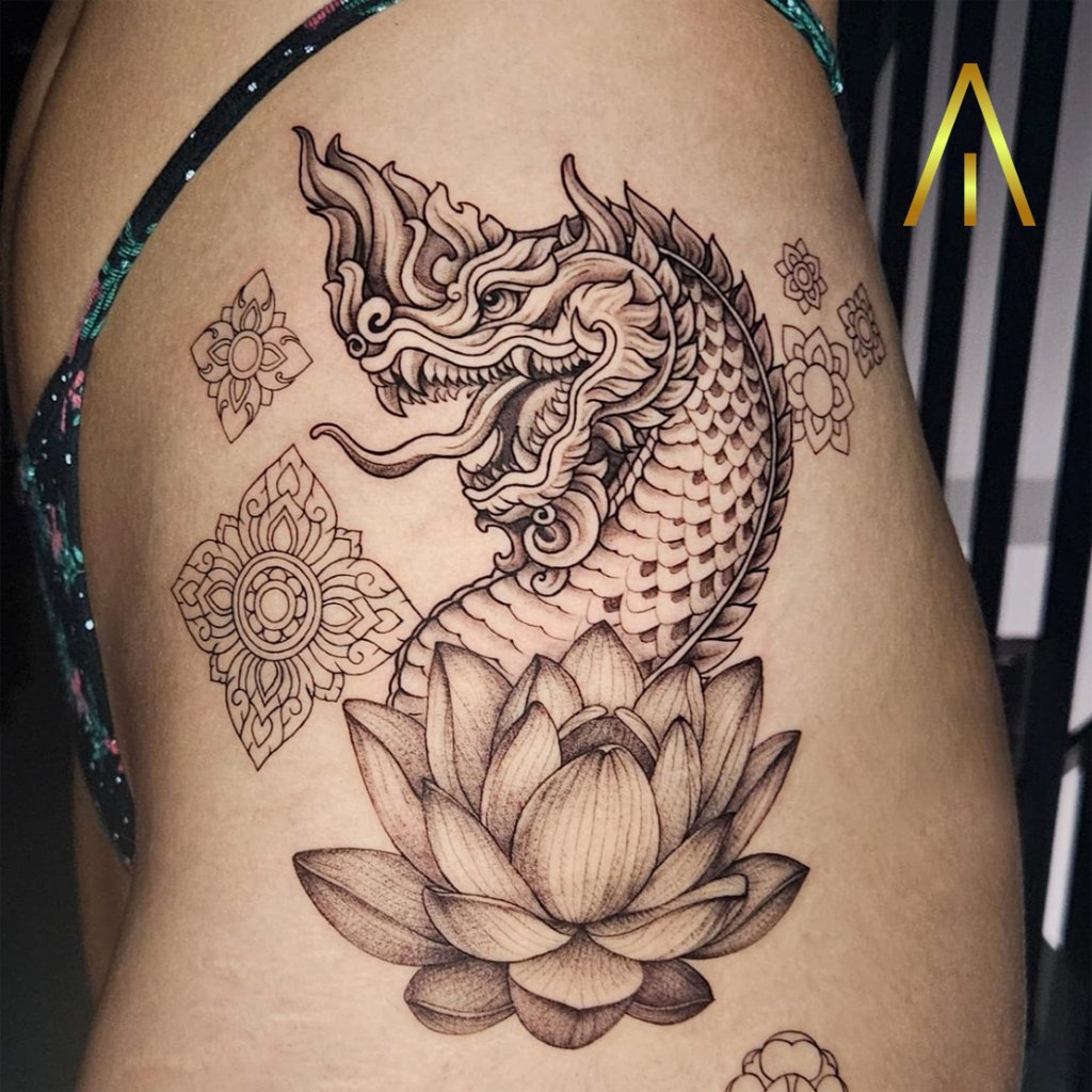 Black and grey tattoo Chiang Mai