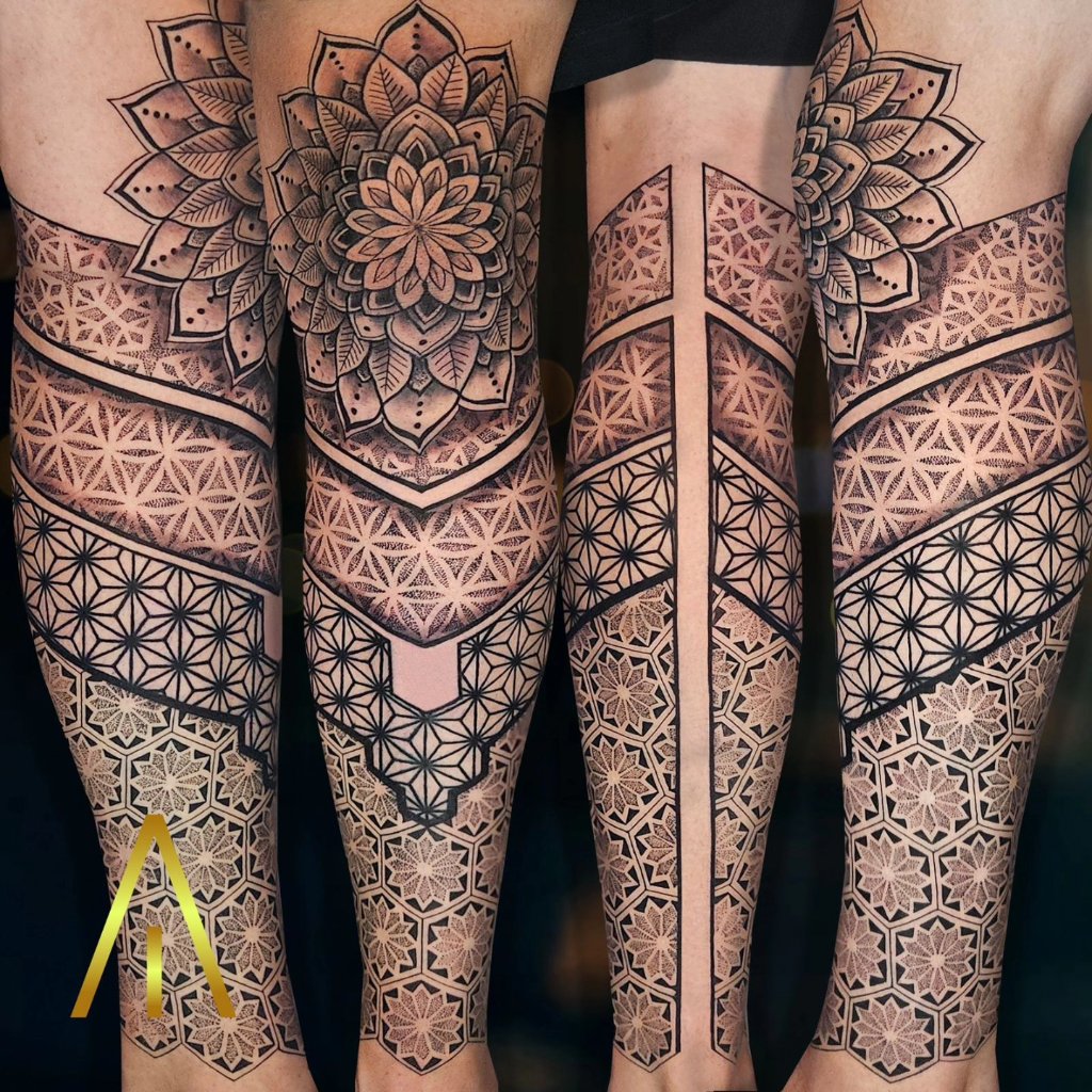 Polynesian geometric tattoo Chiang Mai Artisan Ink
