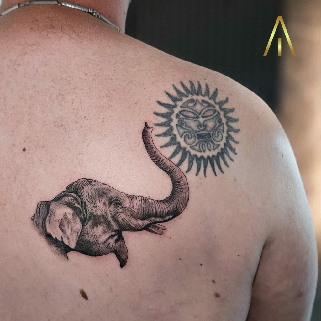 Black and grey tattoo Chiang Mai Artisan Ink