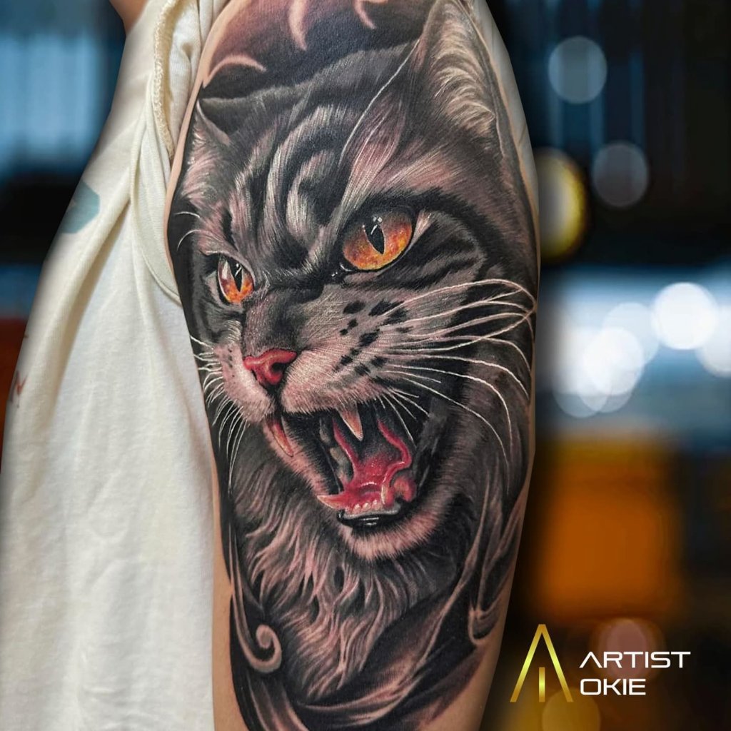 Black and grey tattoo Chiang Mai Artisan Ink