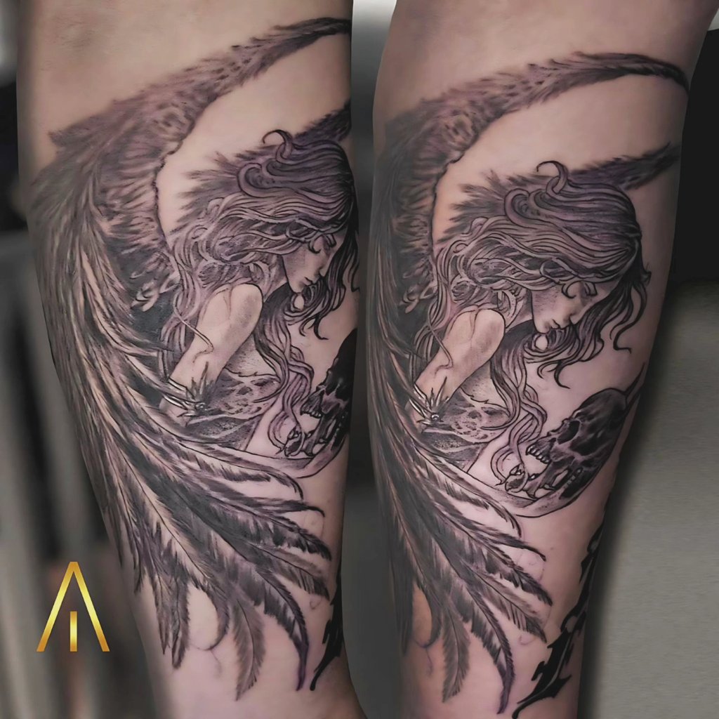 Black and grey tattoo Chiang Mai Artisan Ink