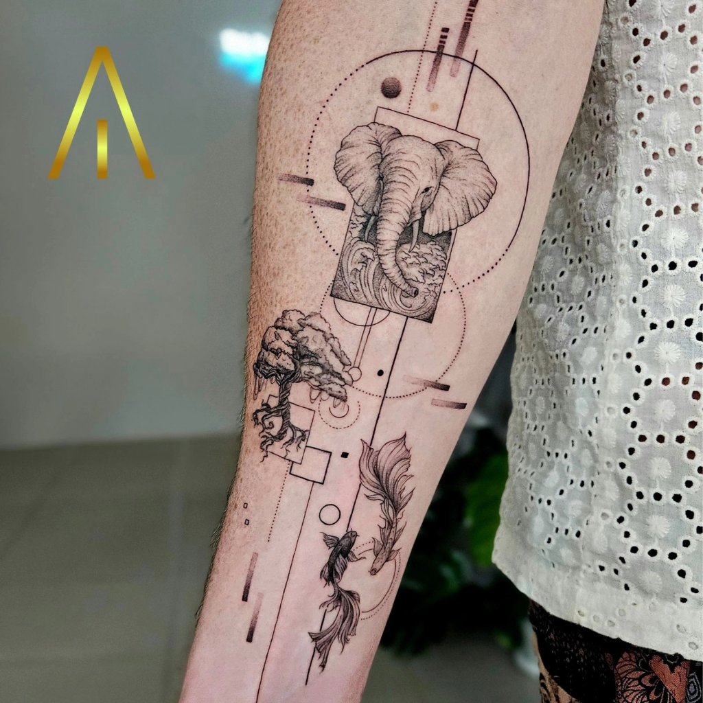 Fine line tattoo Chiang Mai Artisan Ink
