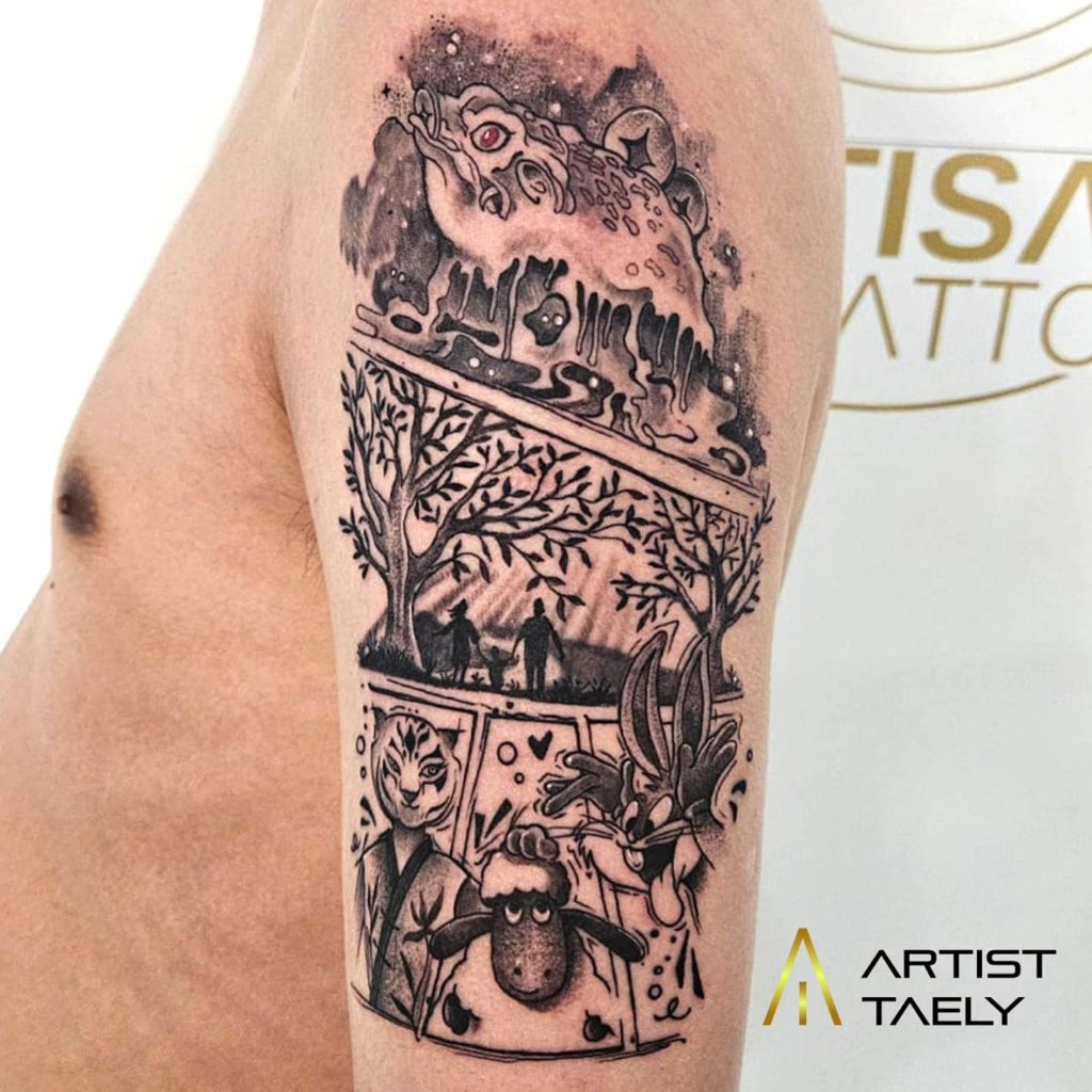 Taely blackwork tattoo Chiang Mai