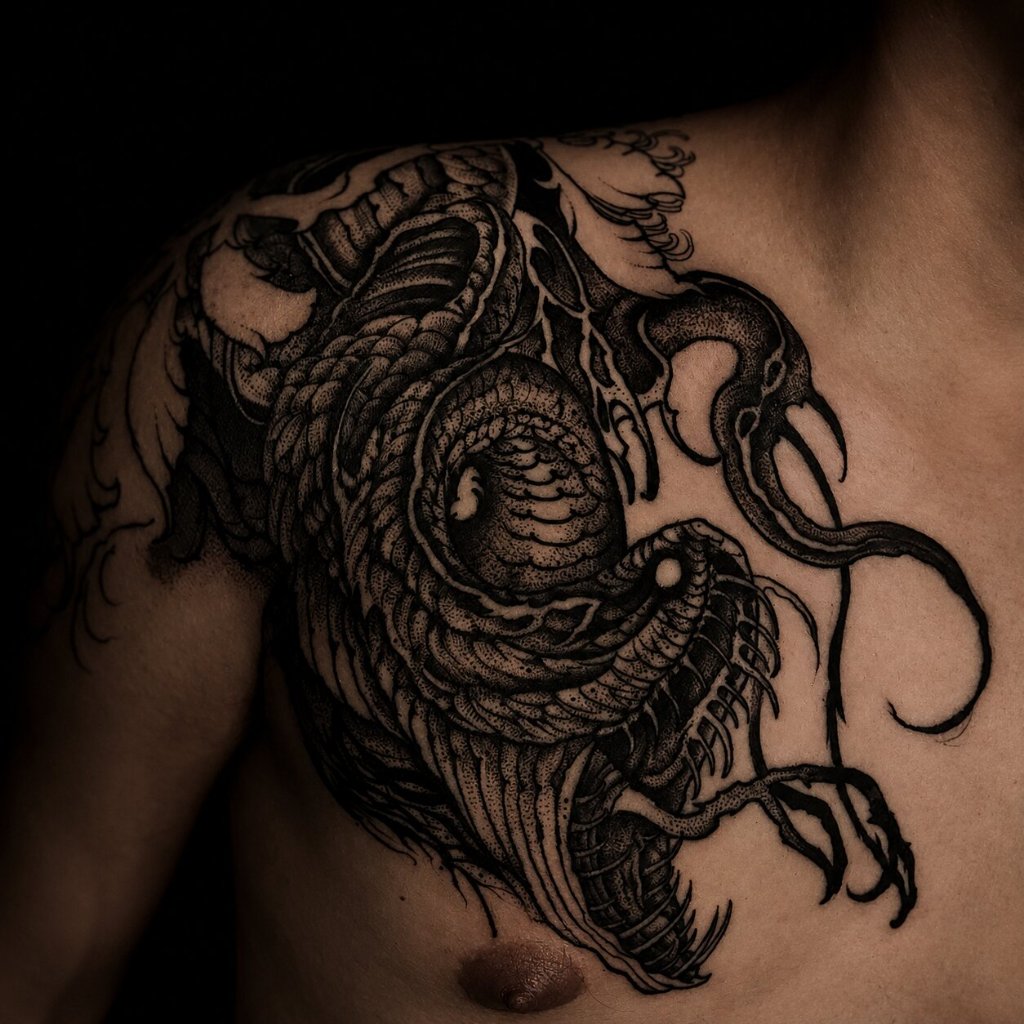 Blackwork Tattoo — Artisan Ink custom tattoo studio, Chiang Mai