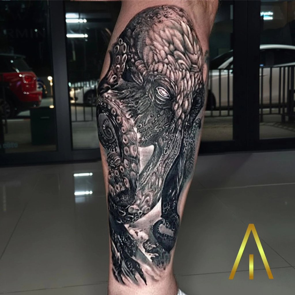 Jean black and grey tattoo Chiang Mai