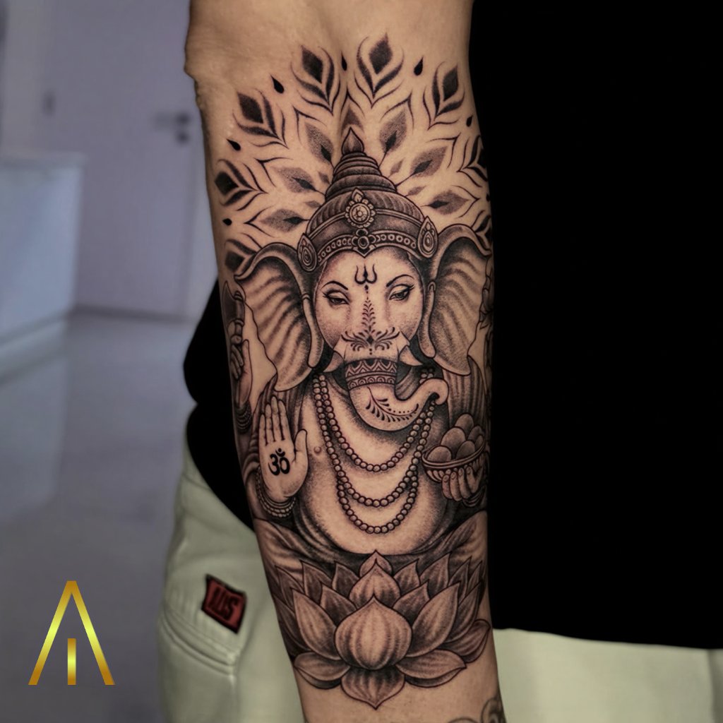 Black & Grey tattoo artwork by Artisan Ink Chiang Mai