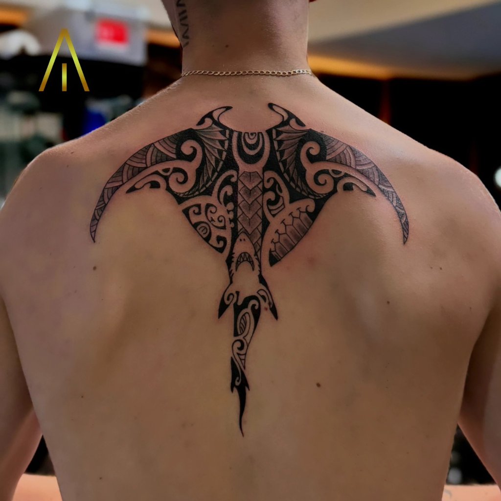 Polynesian geometric tattoo Chiang Mai Artisan Ink