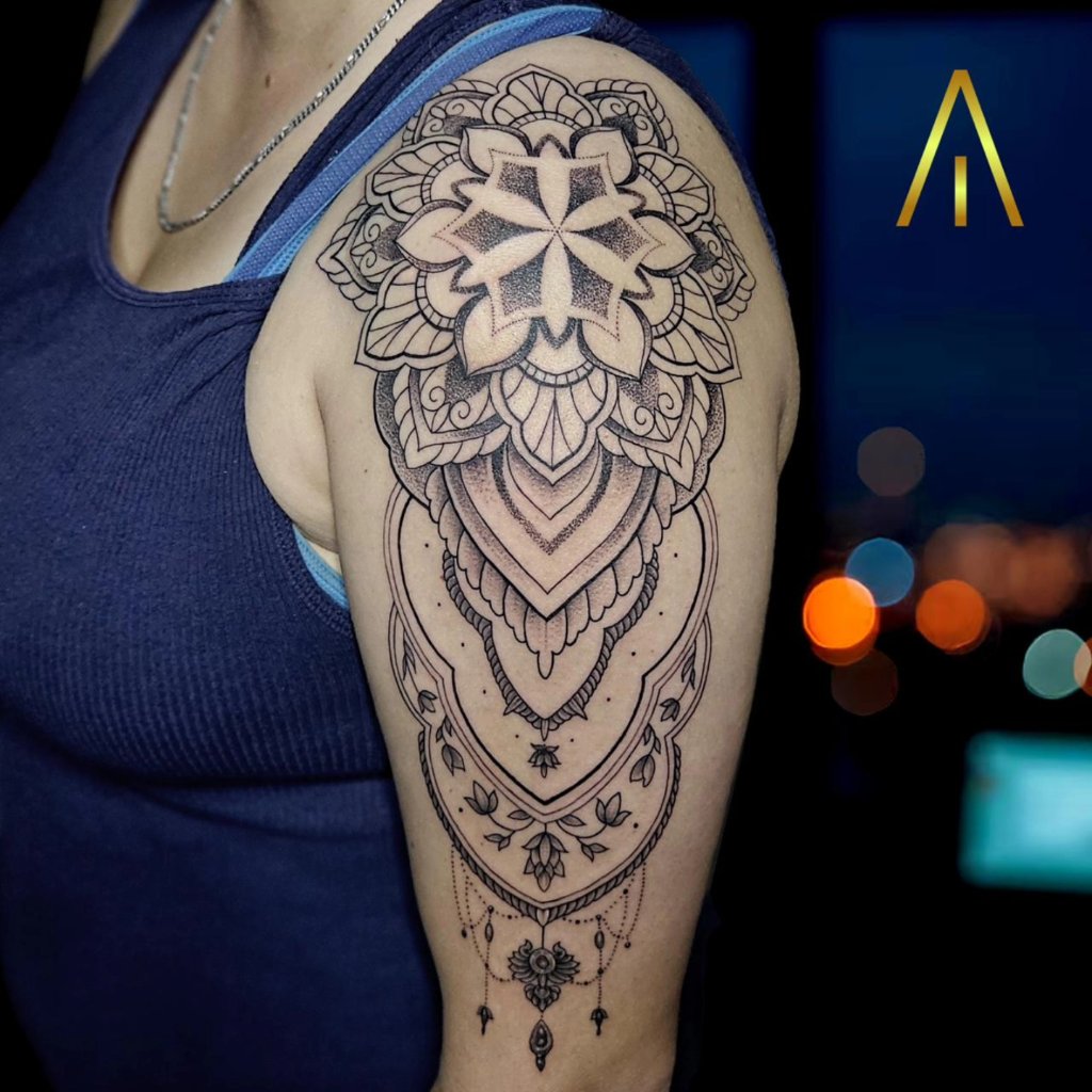 Polynesian geometric tattoo Chiang Mai Artisan Ink