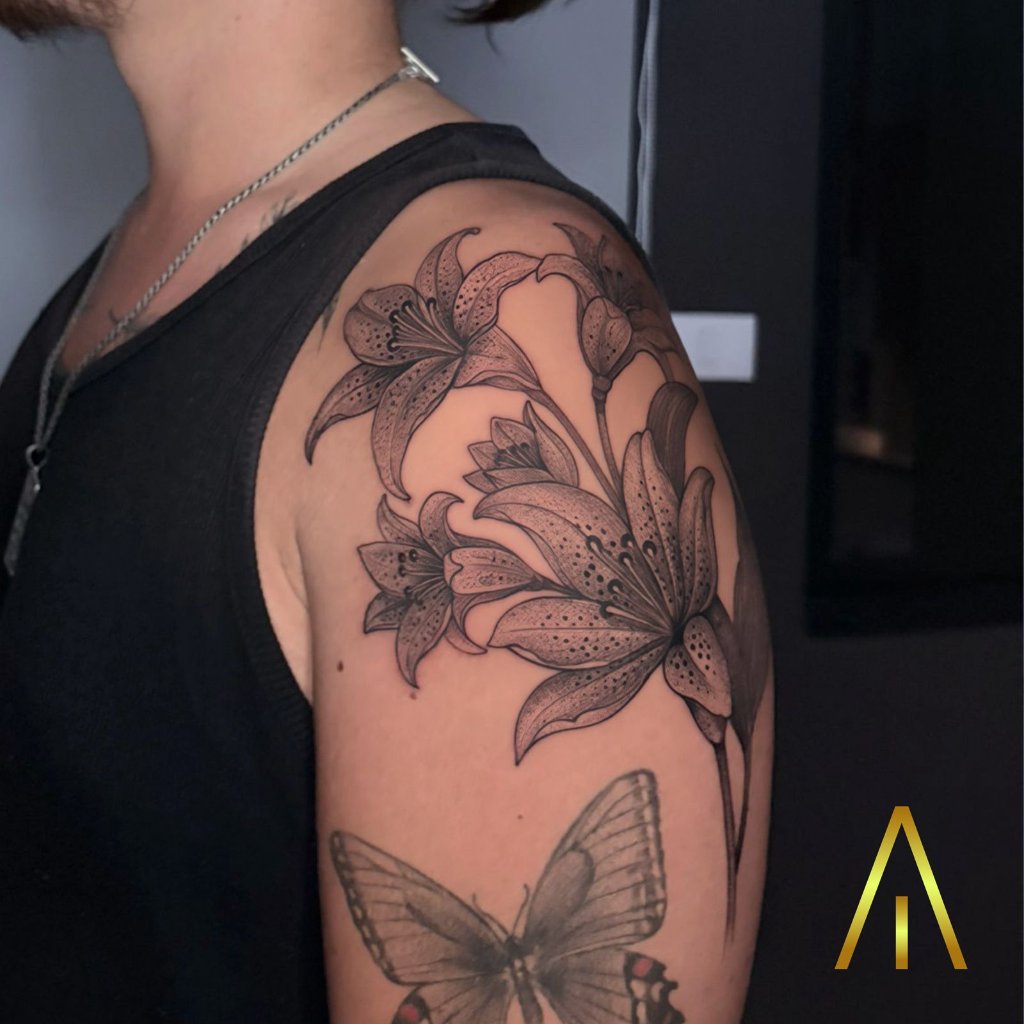 Black and grey tattoo Chiang Mai Artisan Ink