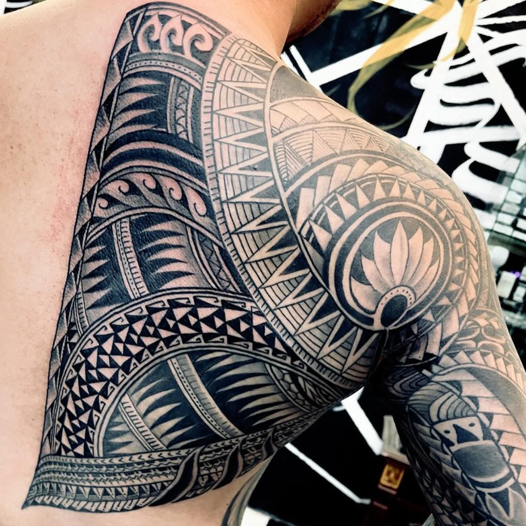 Jean Polynesian geometric tattoo Chiang Mai