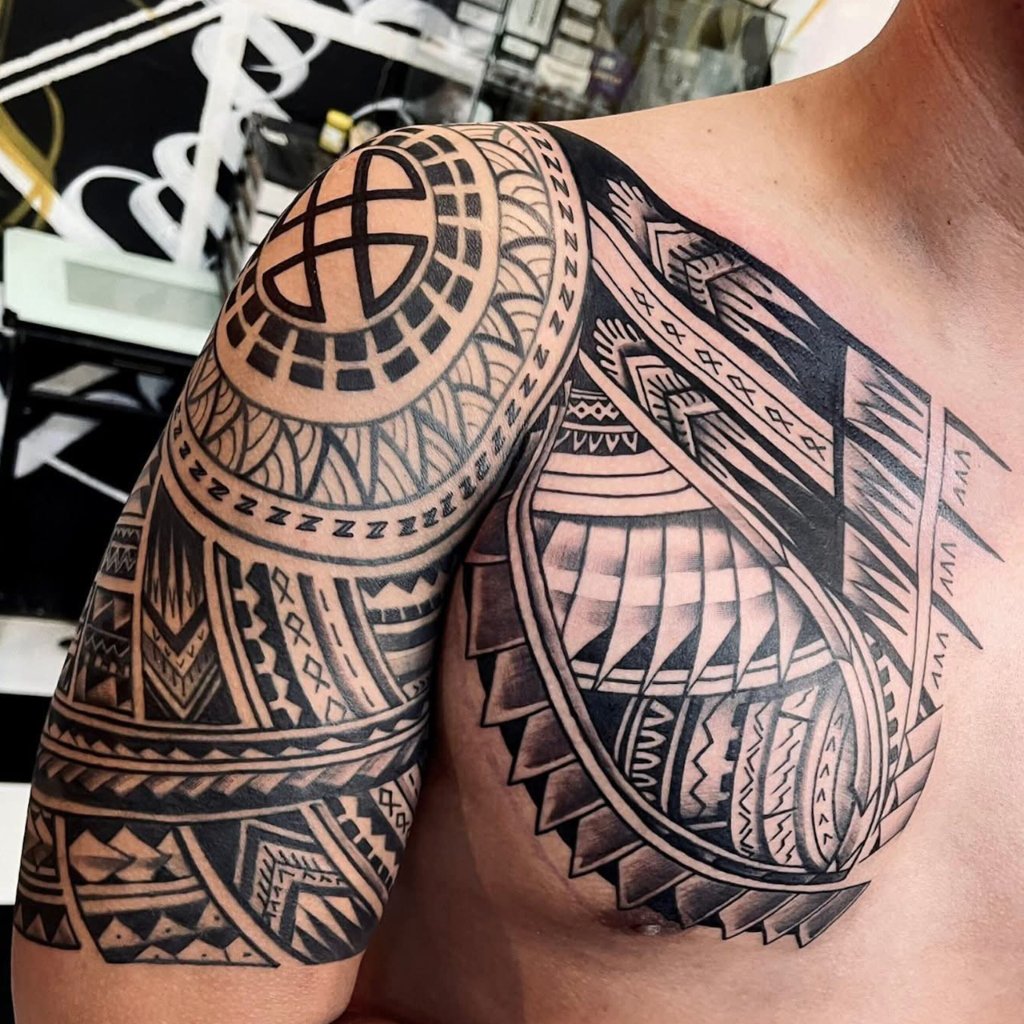 Jean Polynesian geometric tattoo Chiang Mai