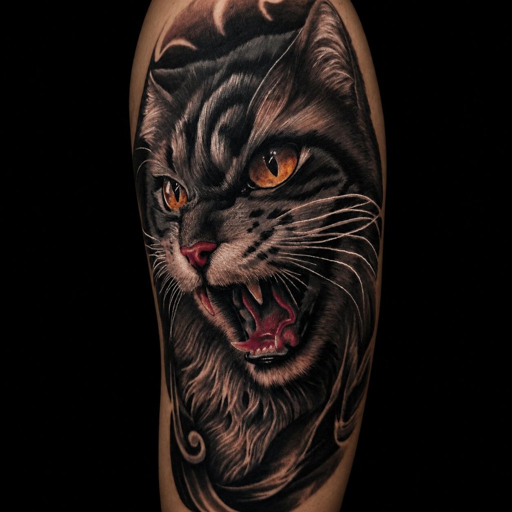 Black & Grey Tattoo — Artisan Ink custom tattoo studio, Chiang Mai