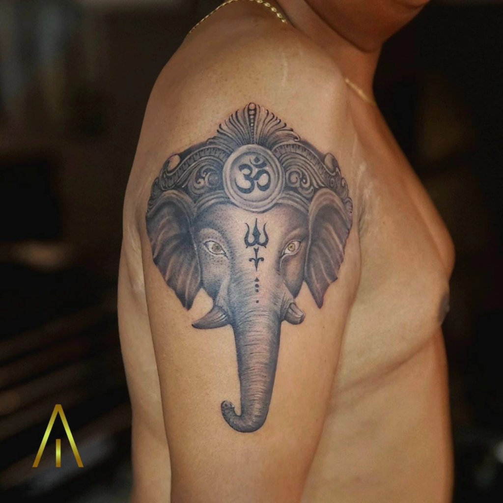Black and grey tattoo Chiang Mai Artisan Ink