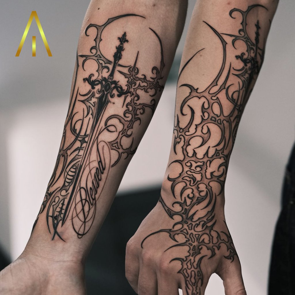 Blackwork tattoo Chiang Mai