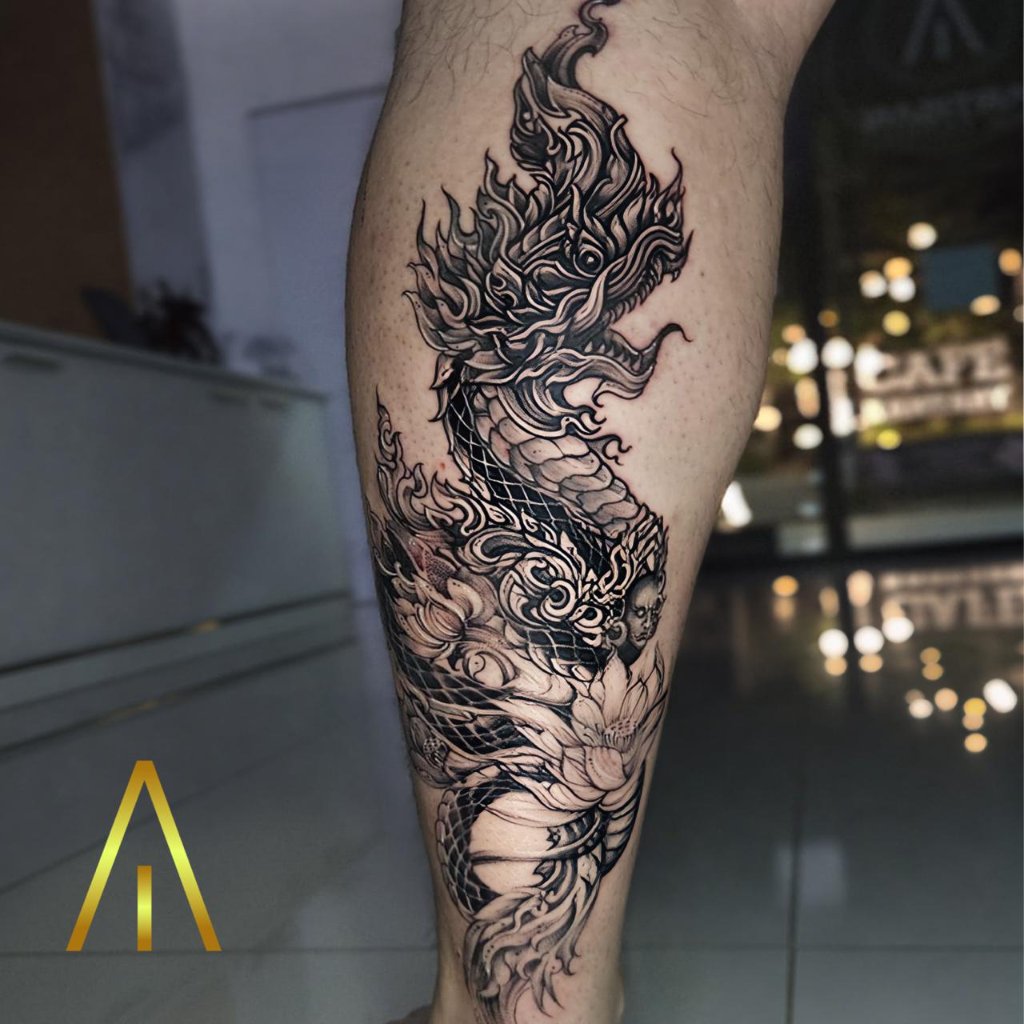 Blackwork tattoo Chiang Mai
