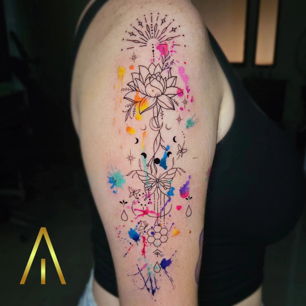 Fine line tattoo Chiang Mai Artisan Ink