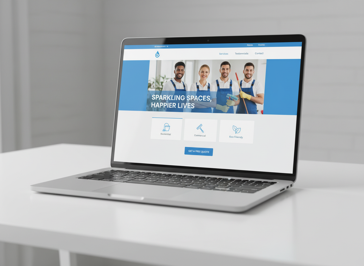 DKS Commercial Cleaning website design – professional commercial cleaning company website with online booking