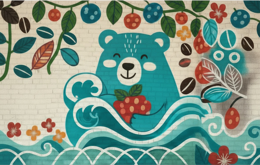 Berry & Bean wave motif