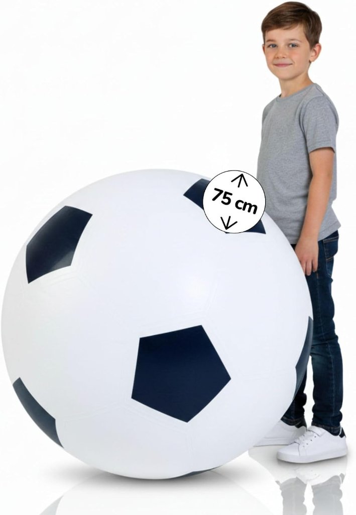 XXL aufblasbarer Fußball 75 cm für Kindergarten und Schulfest