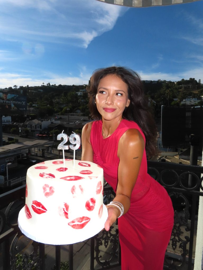 Breeanna holding her birthday cake