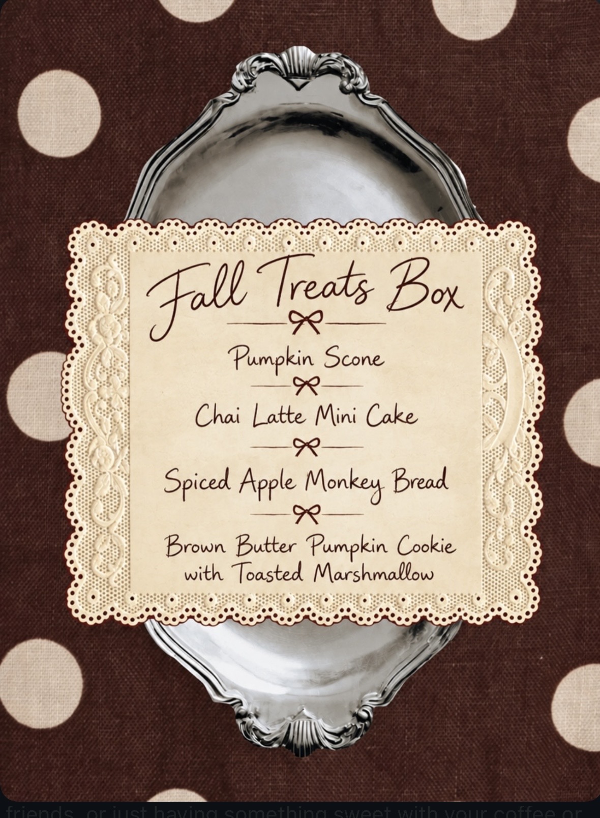Fall Treats Box menu
