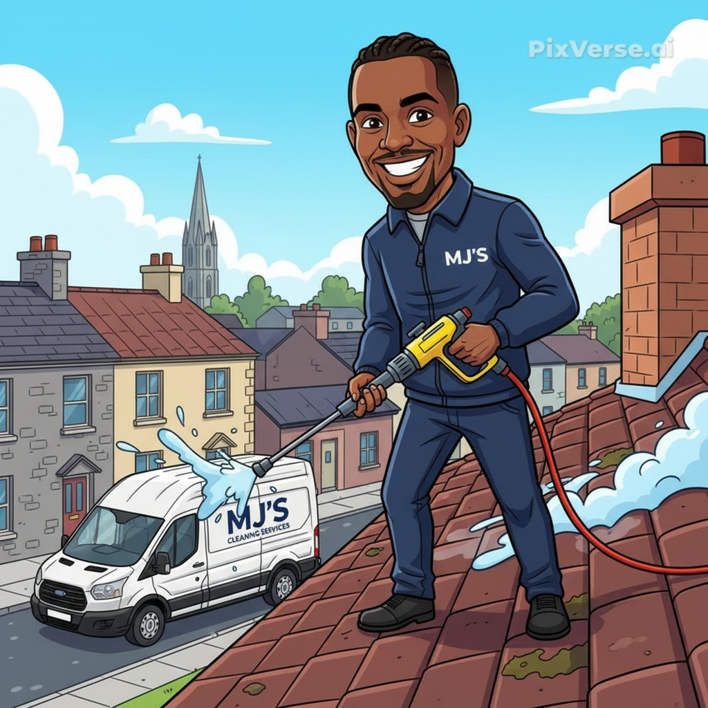 MJ's Cleaning Services roof cleaning hero for a Waterford home
