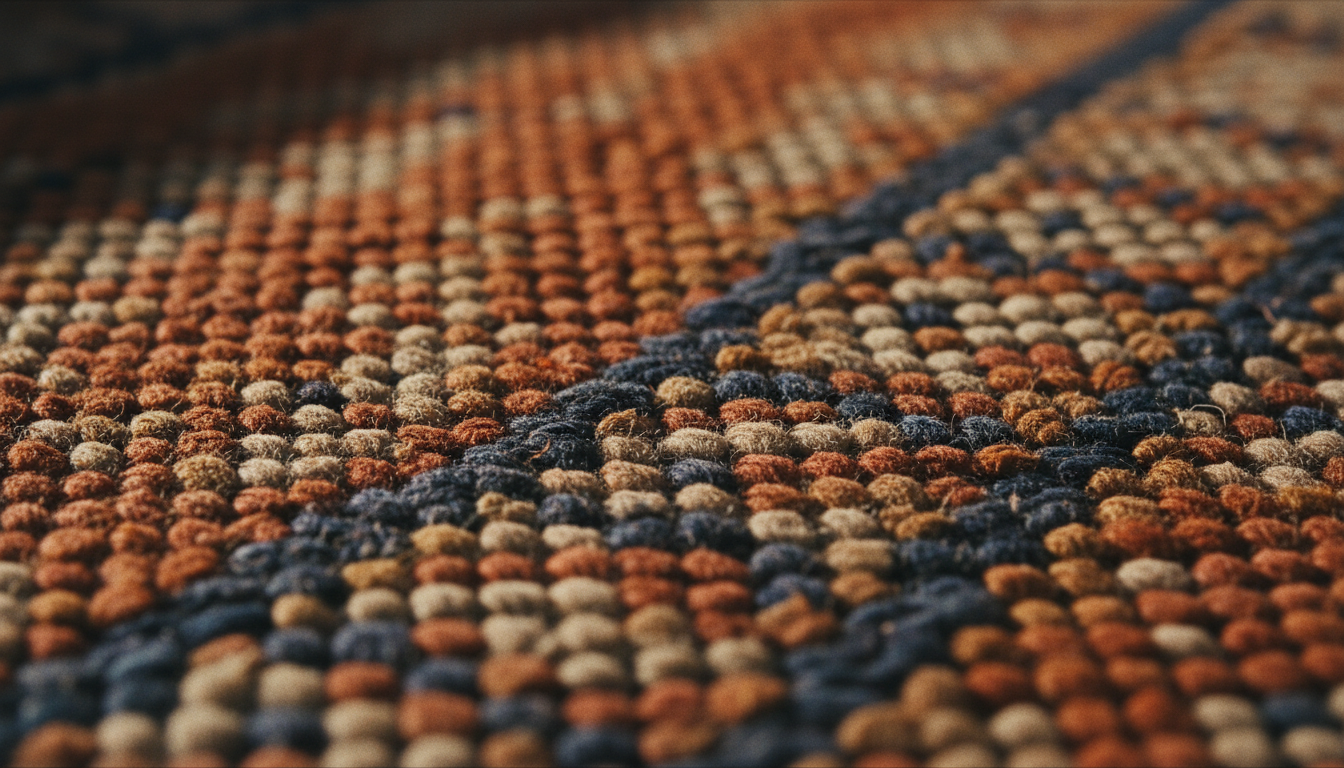 Moroccan rug texture in warm earth tones