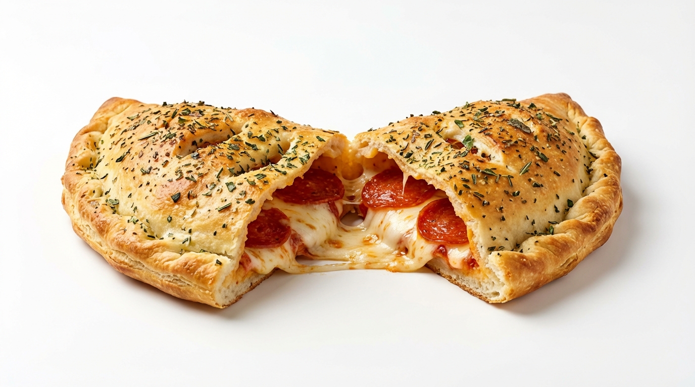 Calzone (Jamón, Pepperoni, Champiñones)