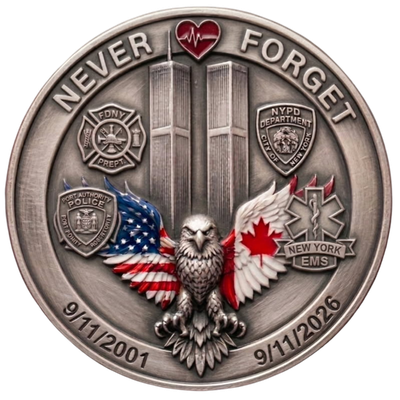 9/11 NW Memorial Commemorative Coin - Front