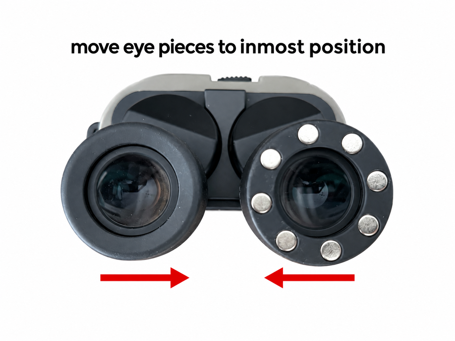 Move the eyepieces inward