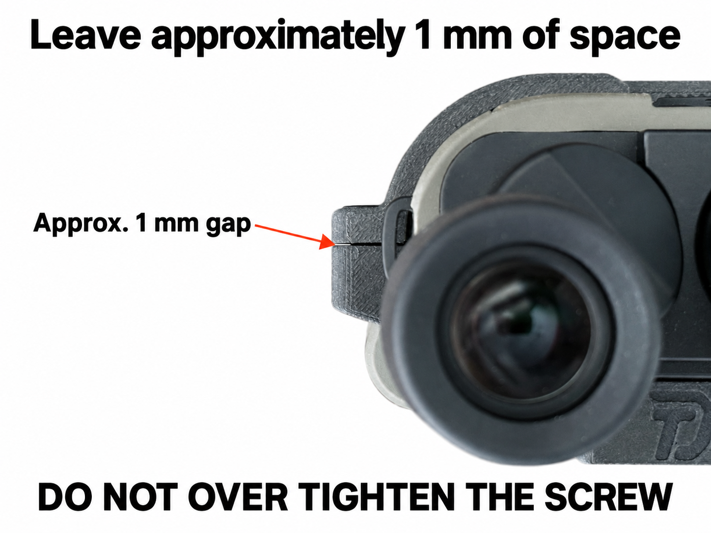 Tighten the M5 x 16 mm screw