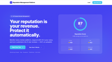Review Manager SaaS by Will template preview