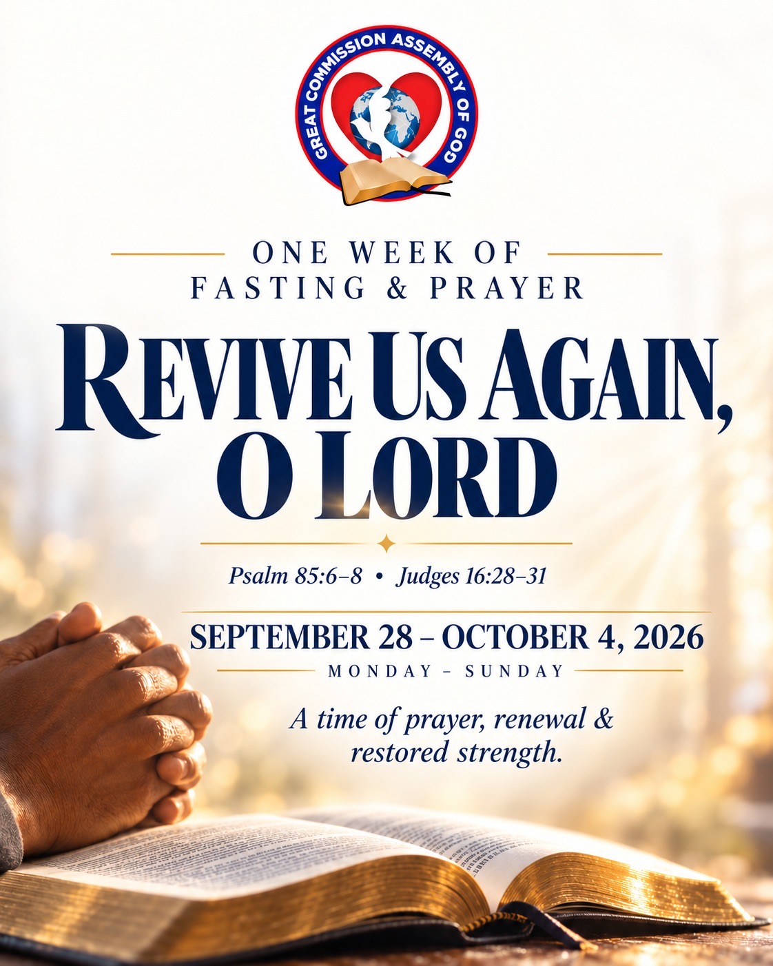 One Week of Fasting & Prayer: Revive Us Again, O Lord