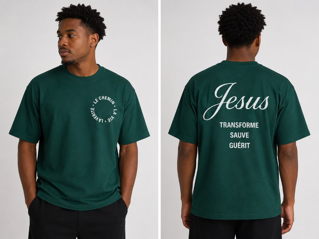 T-shirt Jésus – Transforme Sauve Guérit