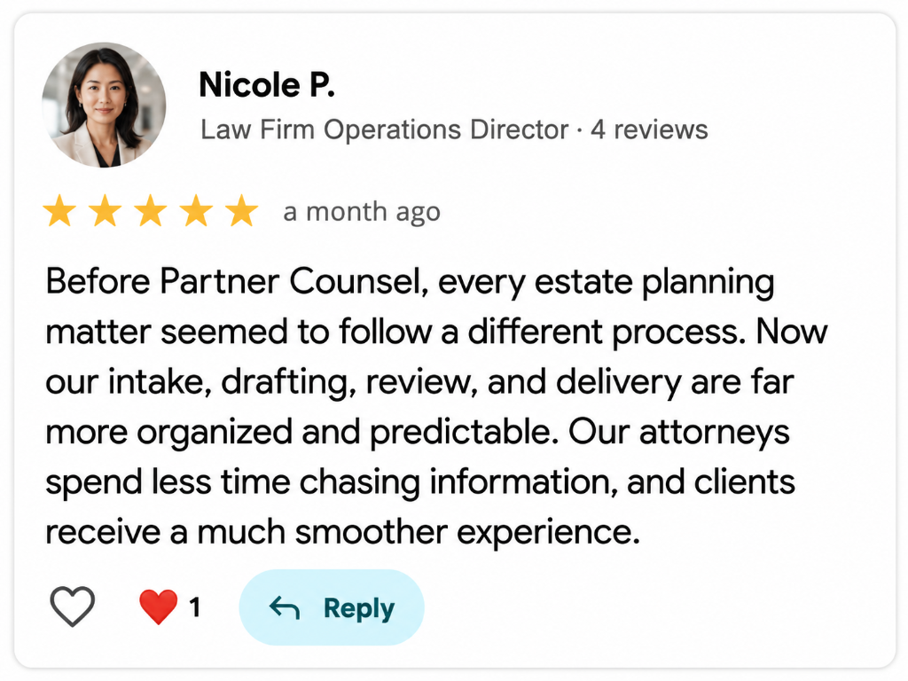 Nicole P., Law Firm Operations Director review