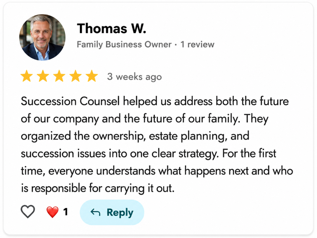 Thomas W., Family Business Owner review