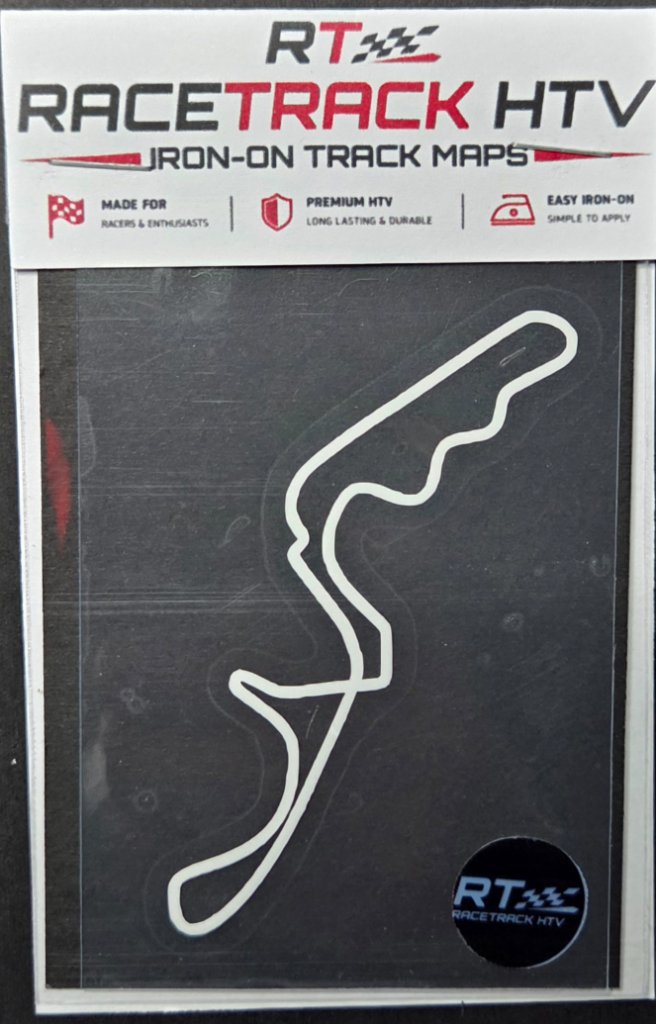 S Curves iron-on track decal — White