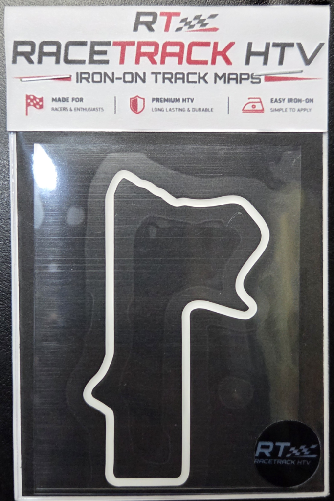 Mount Panorama iron-on track decal — White