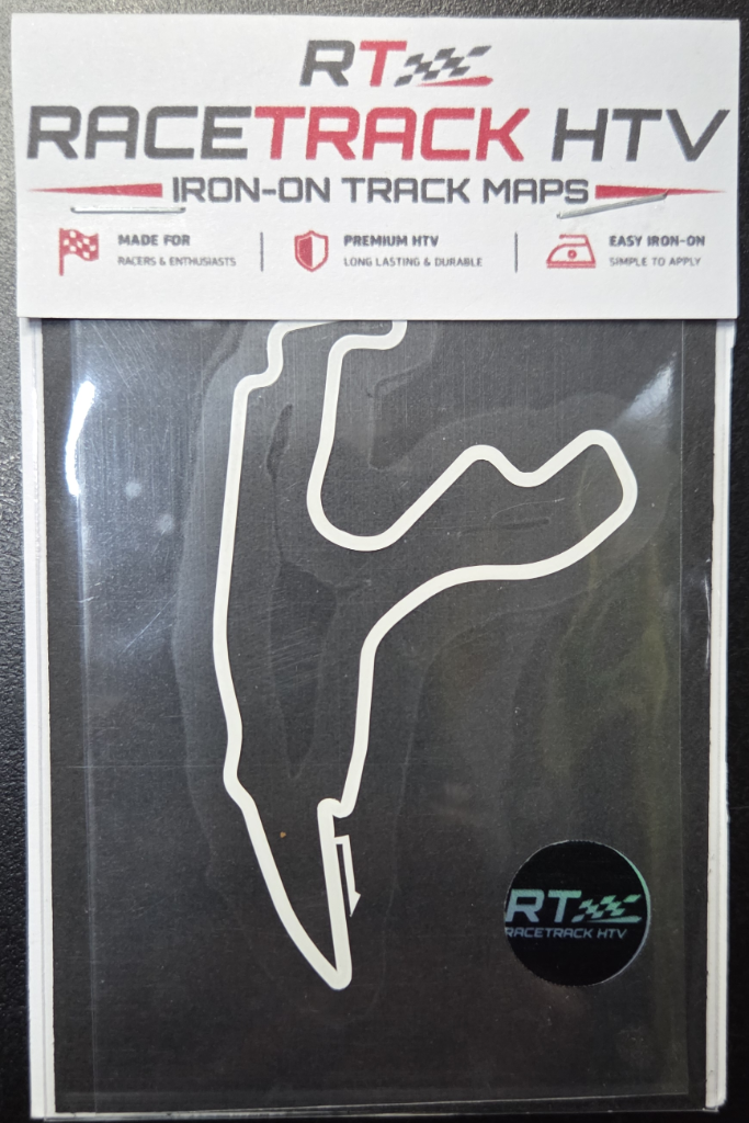 Forest Flow iron-on track decal — White