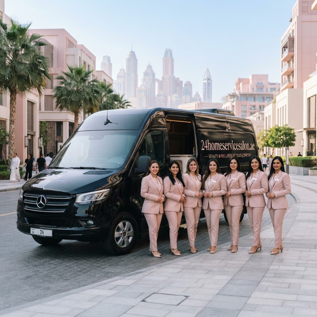 24 Home Service Salon beauty team with branded premium car