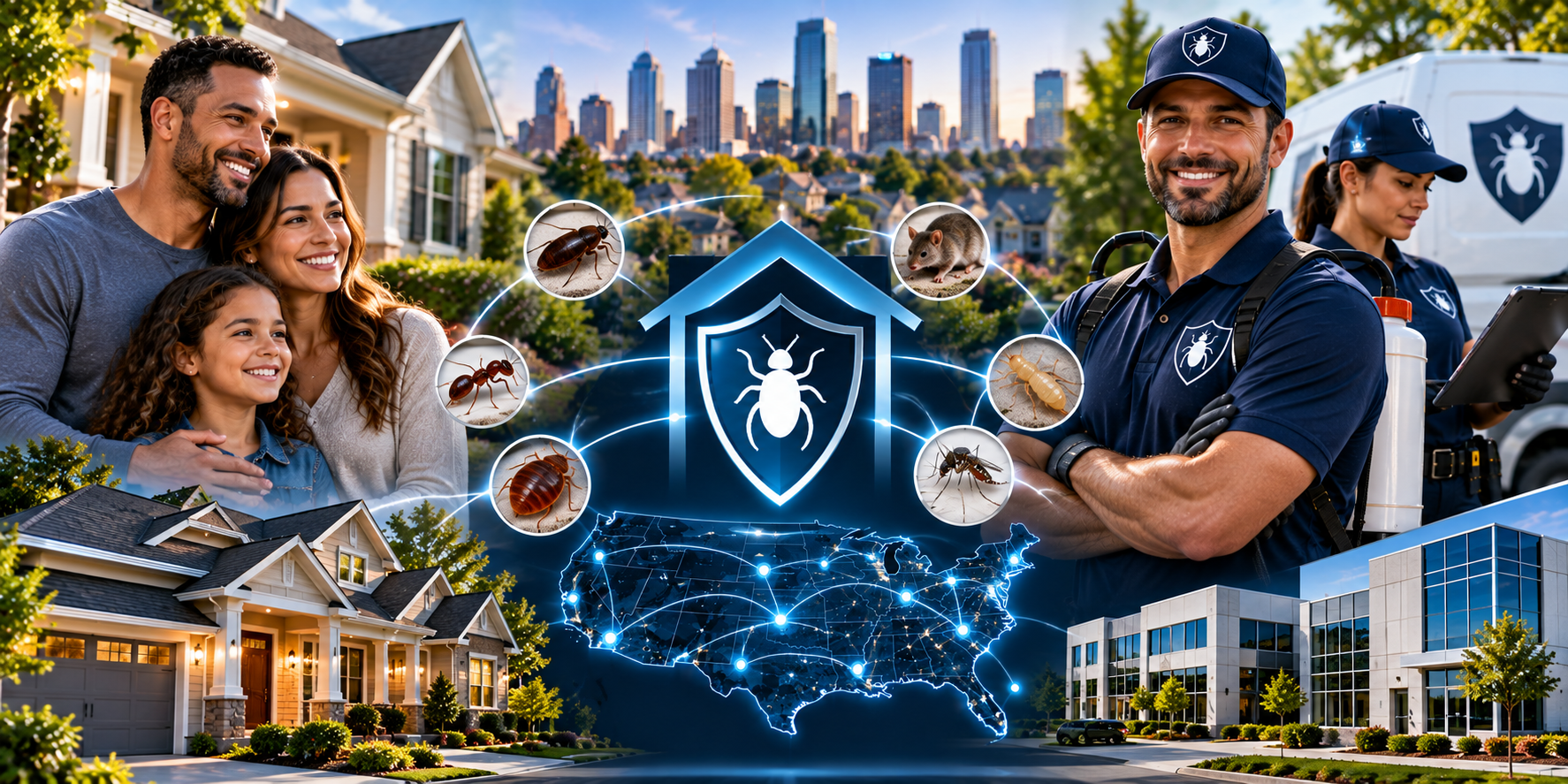 BugProspects pest control marketplace — homeowners, pest types, and pros nationwide