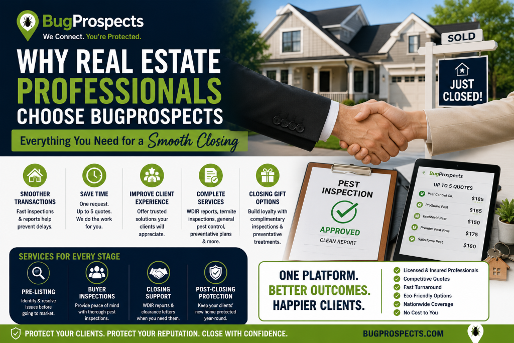 Why Real Estate Professionals Choose BugProspects infographic