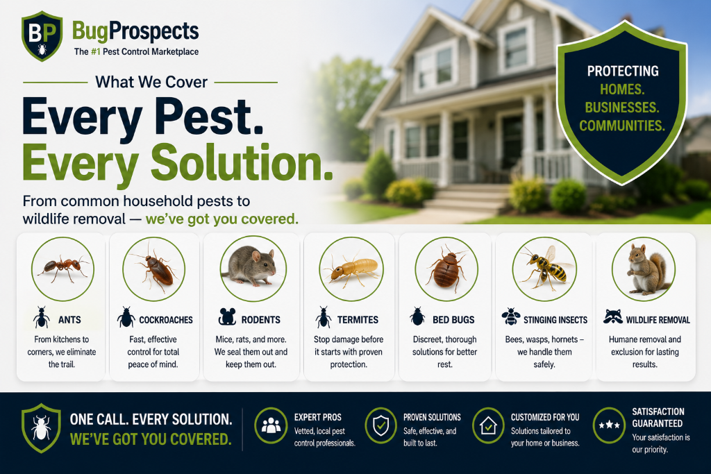 What We Cover — Every Pest. Every Solution.