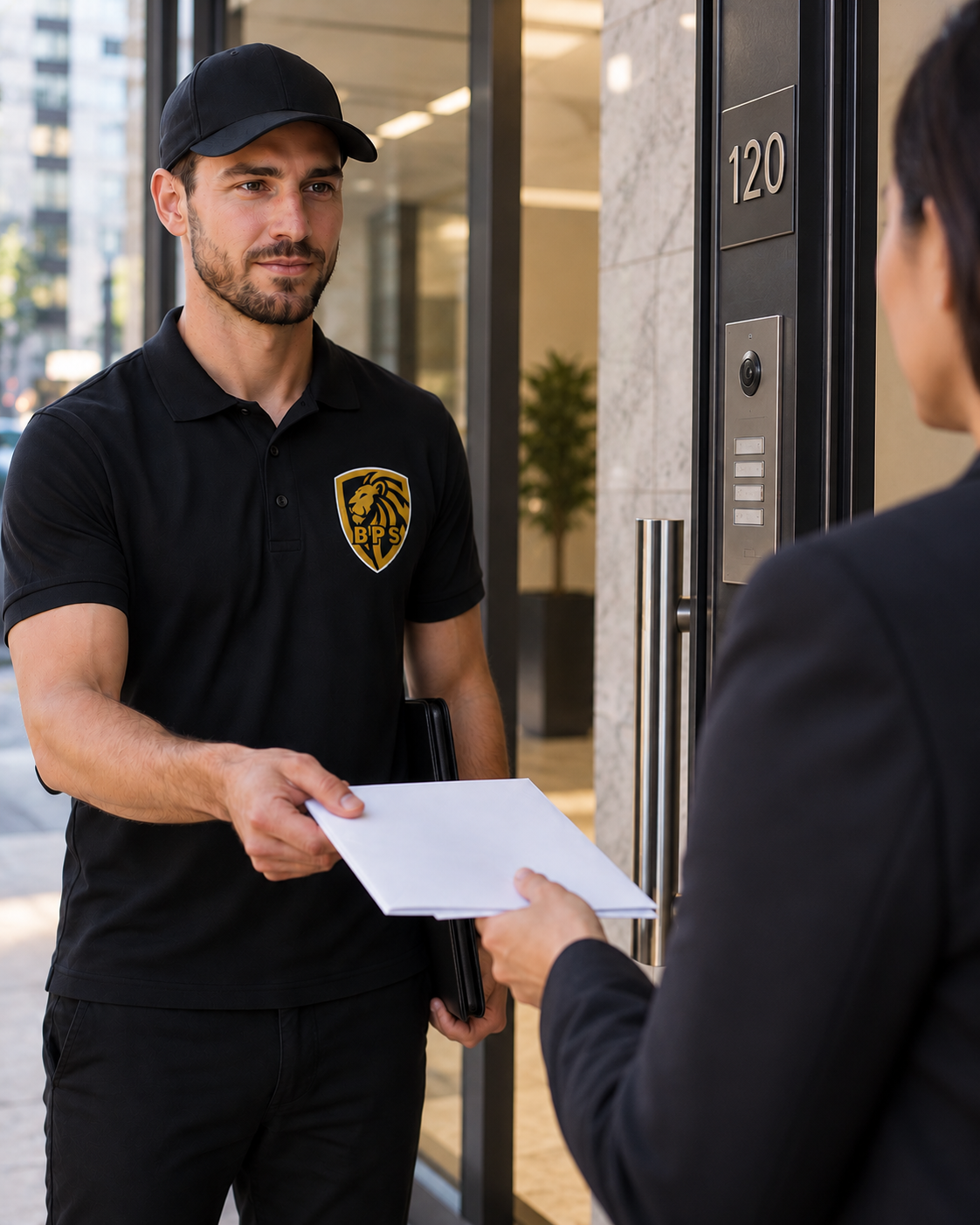 Bravo Process Server delivering legal documents