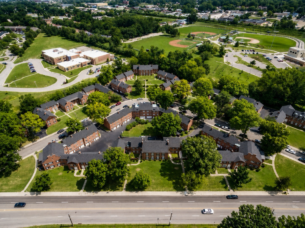 Aerial view of large-scale property maintained by Jazmin Garden